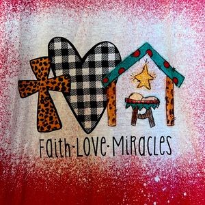 Gildan soft style bleached Christmas tee